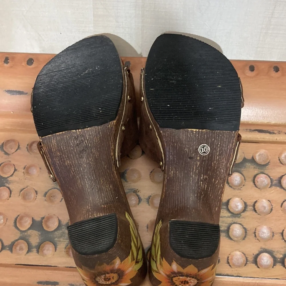 Cottage Core Sunflower Sandals Heels 9 - Picture 15 of 15